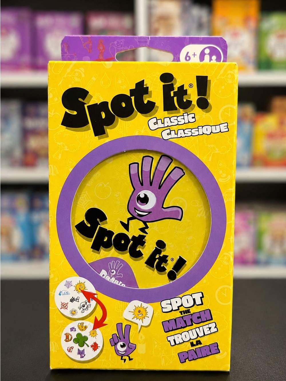 Spot It! Classic Card Game Family Matching Travel Game Tin
